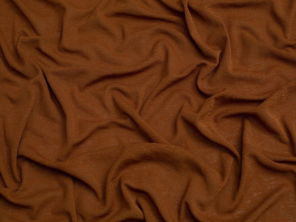 Minerva Core Range Onion Skin Fine Sweater Knit Stretch Fabric Rust
 