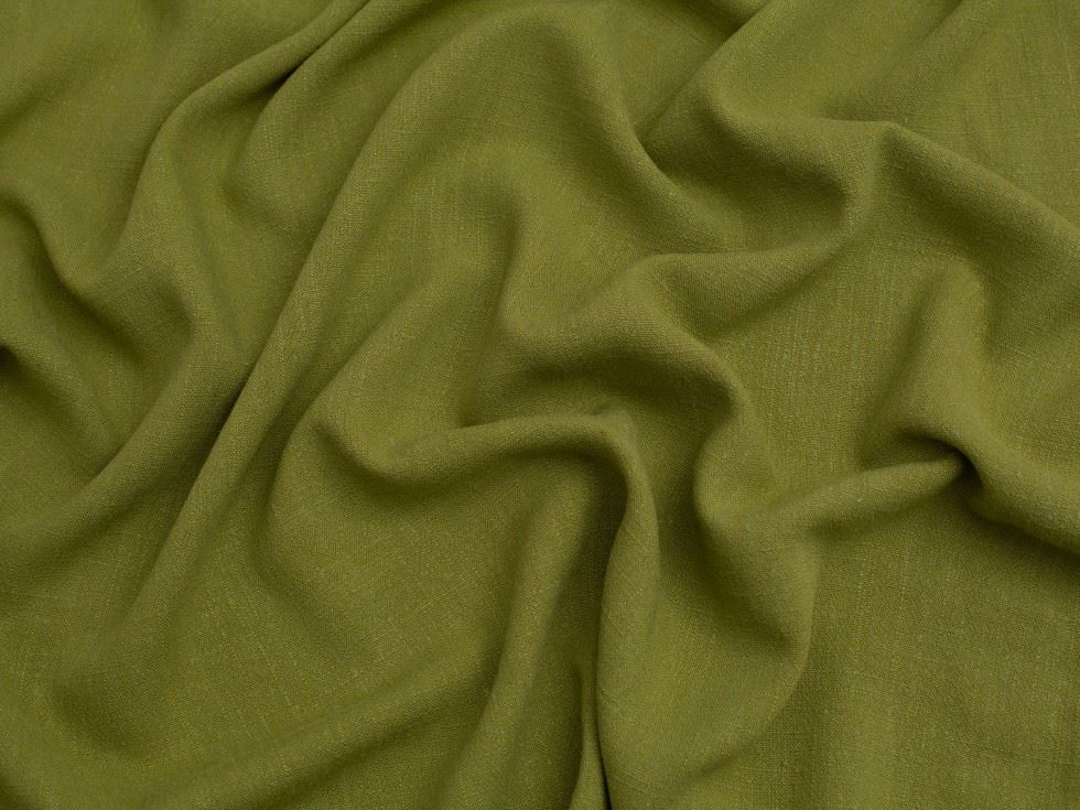 Minerva Core Range Lime Green Textured Viscose Linen Noil Fabric