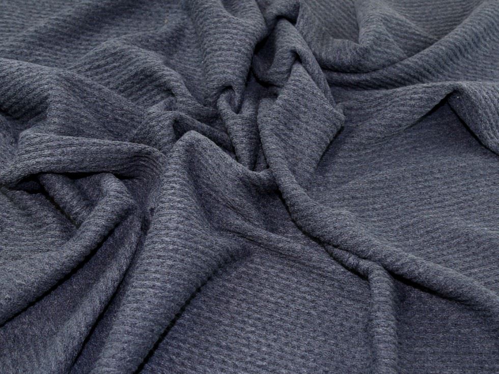 Denim Deadstock Rope Sweater Knit Stretch Fabric
