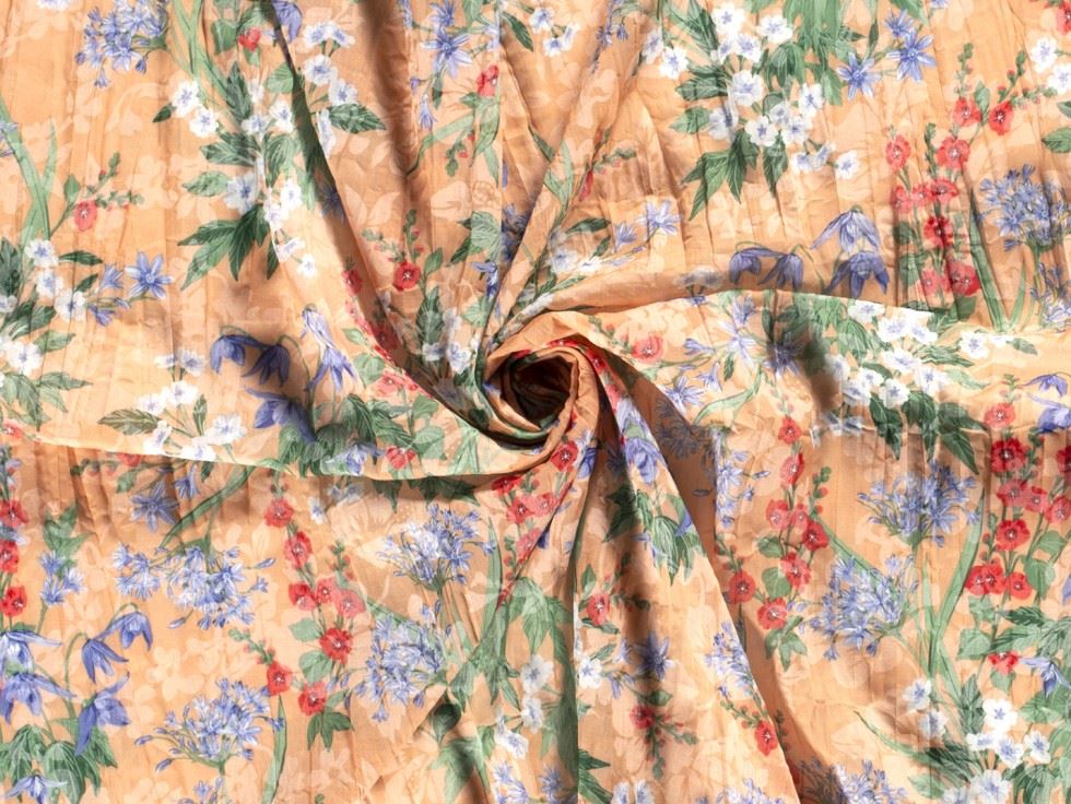 Cotton Blend Voile Fabric Salmon