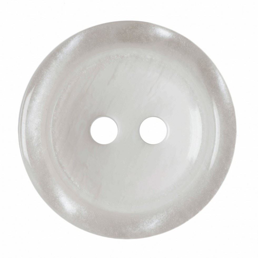 Hemline White Round Plastic Buttons