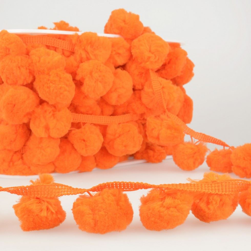 Stephanoise Pom Pom Trim Orange