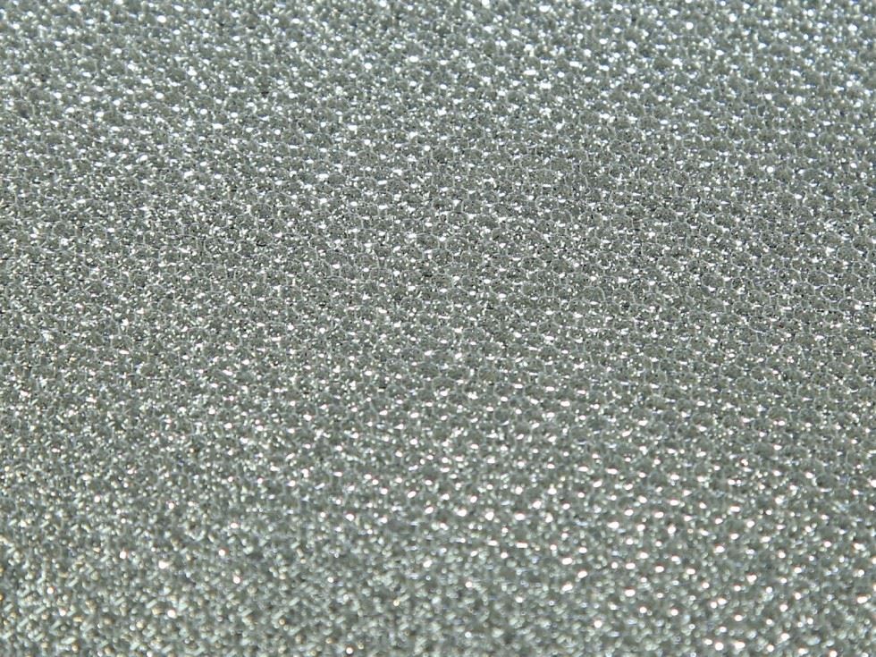Stof France Lurex Glitter Faux Leather Fabric Silver