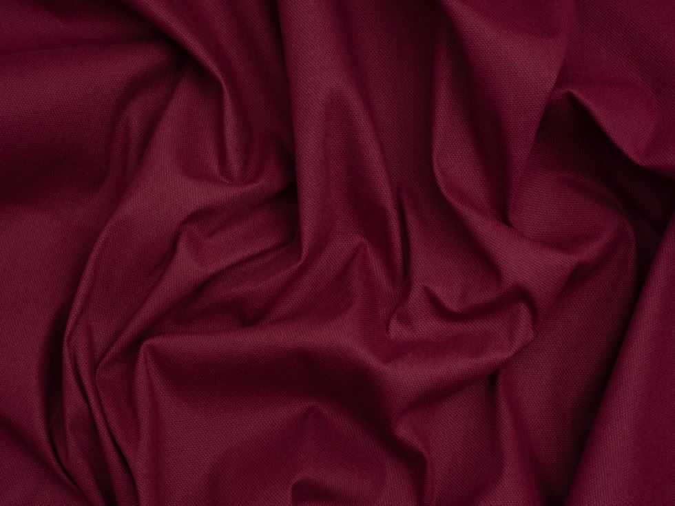Minerva Core Range Bordeaux Washed Cotton Canvas Fabric