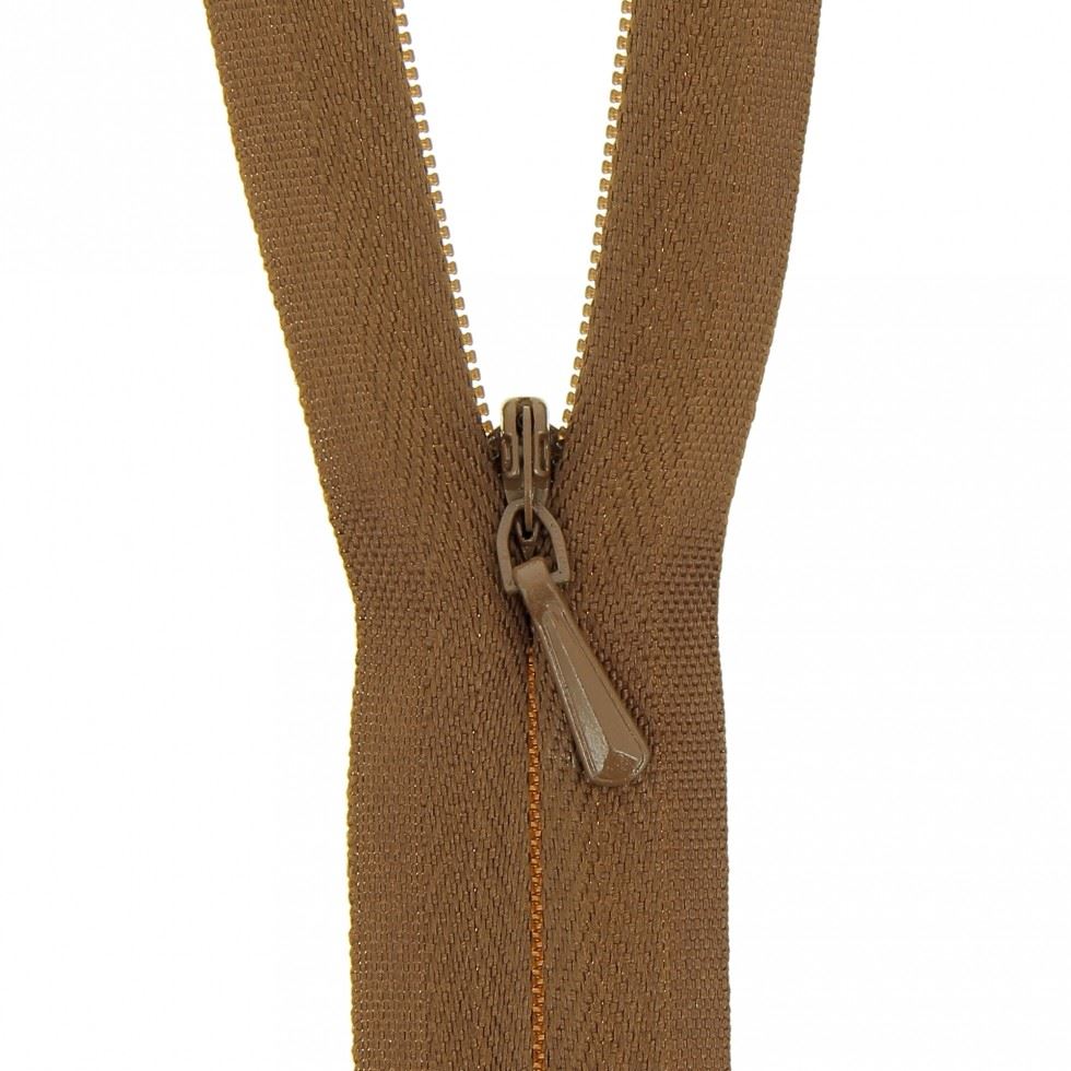 Milward Concealed Invisible Closed End Zips Rich Brown