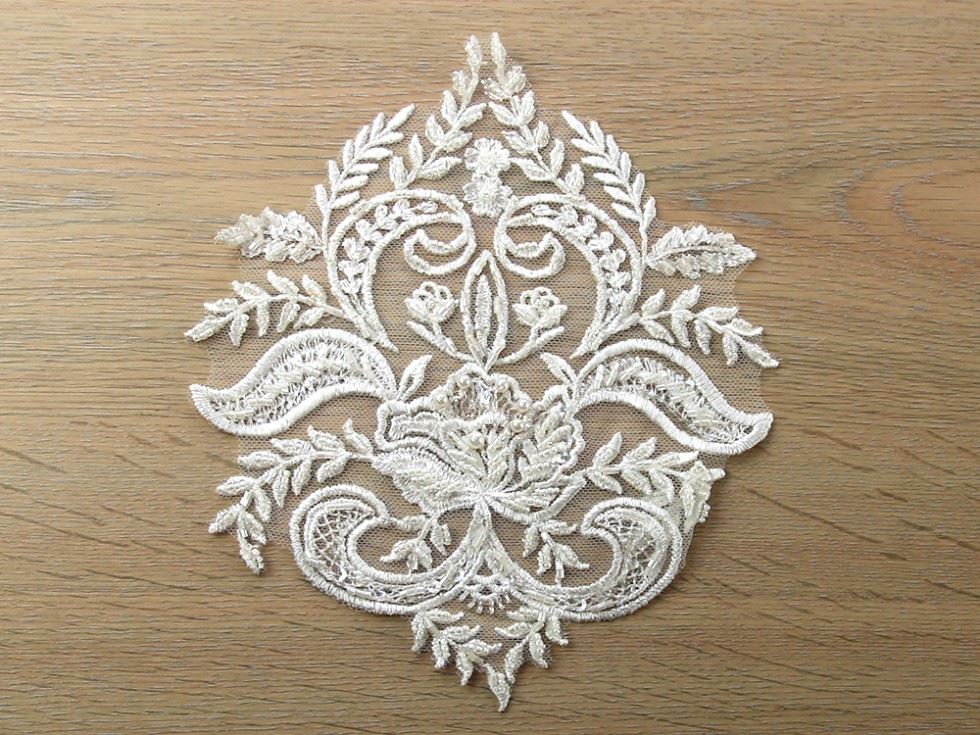Beaded Appliques Ivory
 