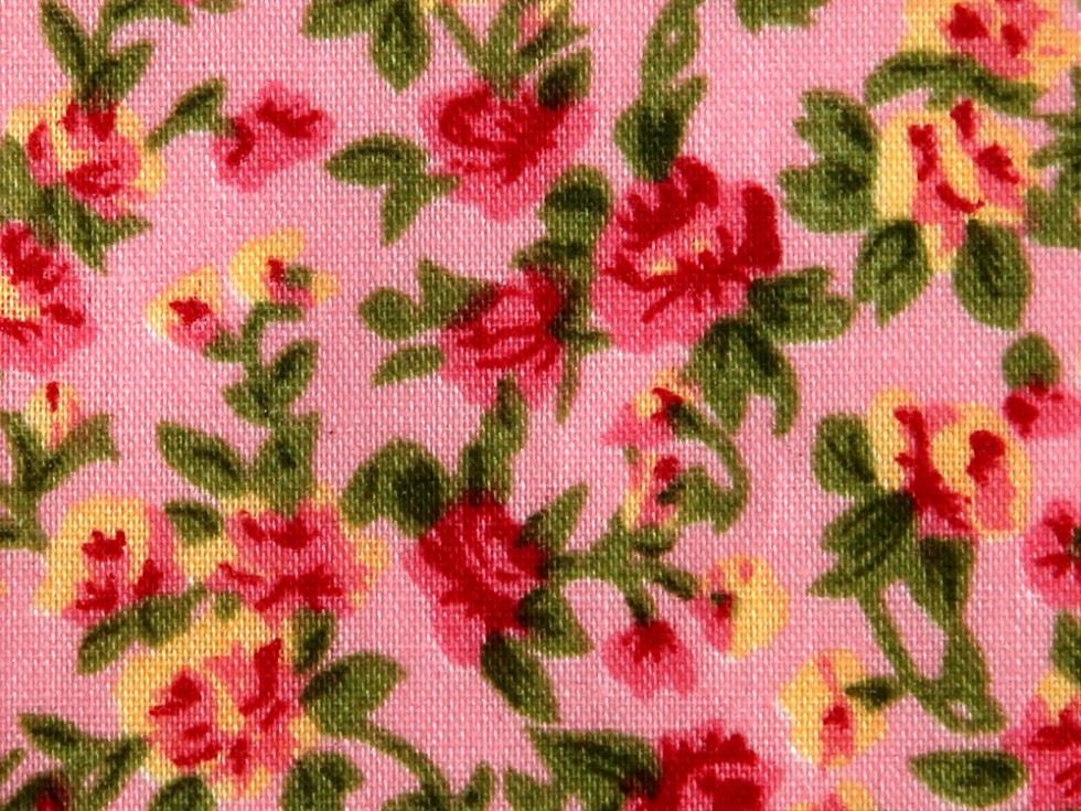 Pink Printed Polycotton Fabric