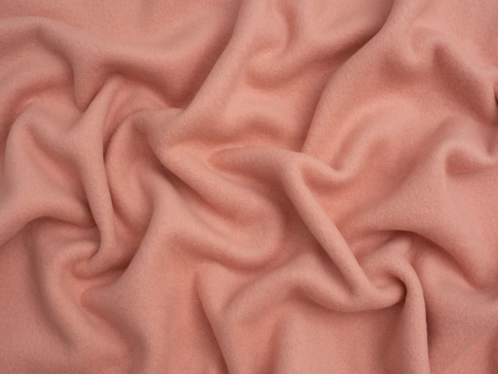 Minerva Core Range Shell Pink 100% Cotton Fleece Fabric
