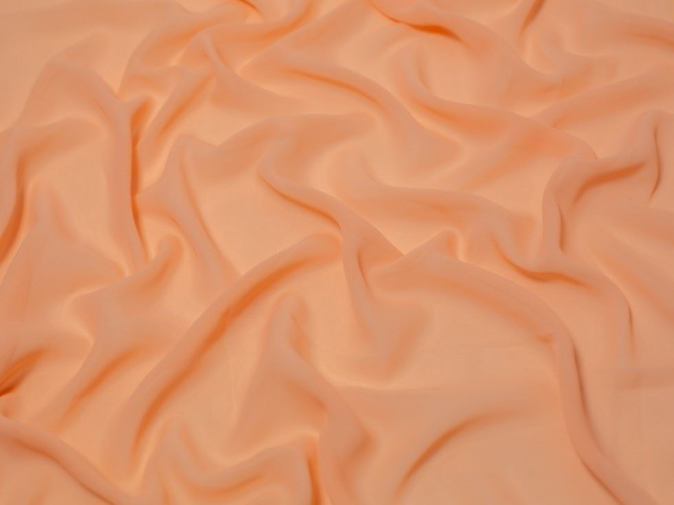 Minerva Core Range Apricot Sheer Chiffon Fabric