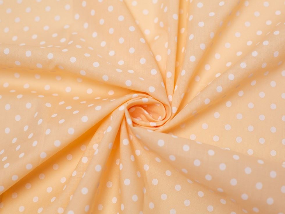 Minerva Core Range Printed Polycotton Fabric Peach
 