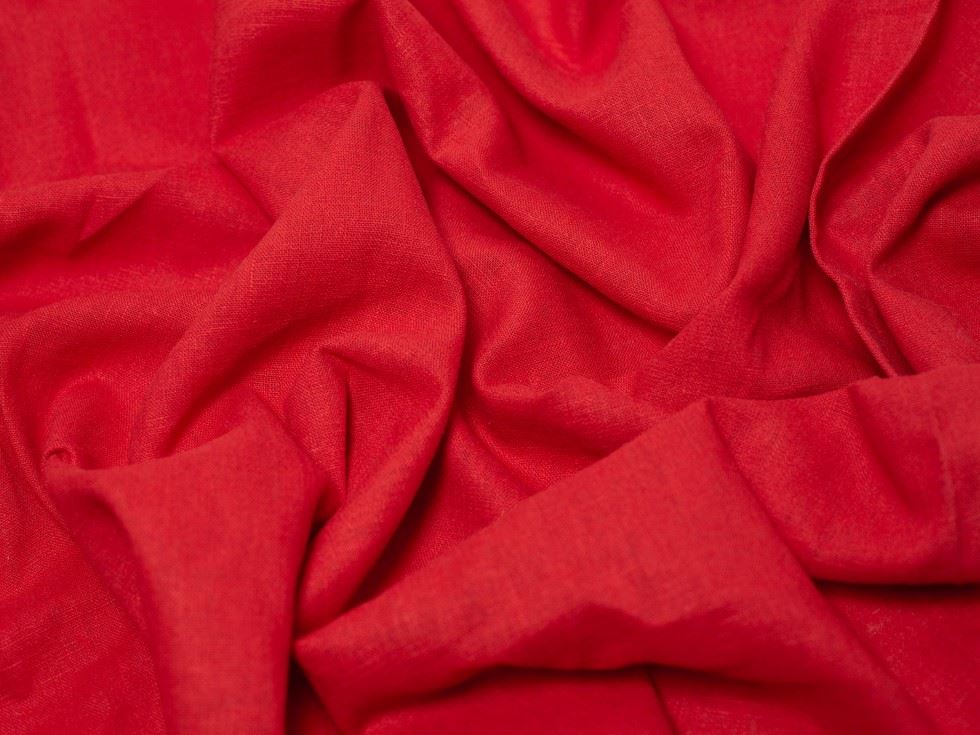 Minerva Core Range Orange 100% Linen Slub Fabric