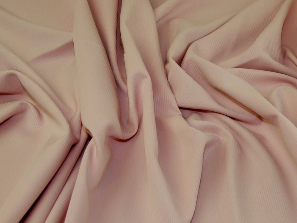 Shell Pink Deadstock Textured Polyester Suiting Fabric