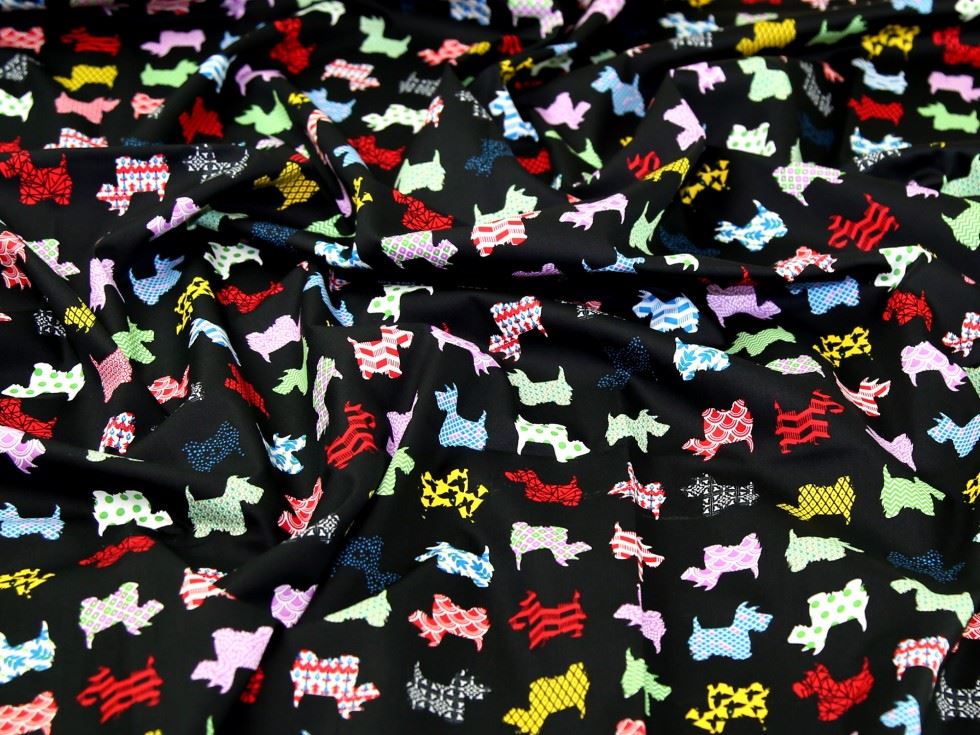 Black Deadstock 100% Cotton Poplin Fabric