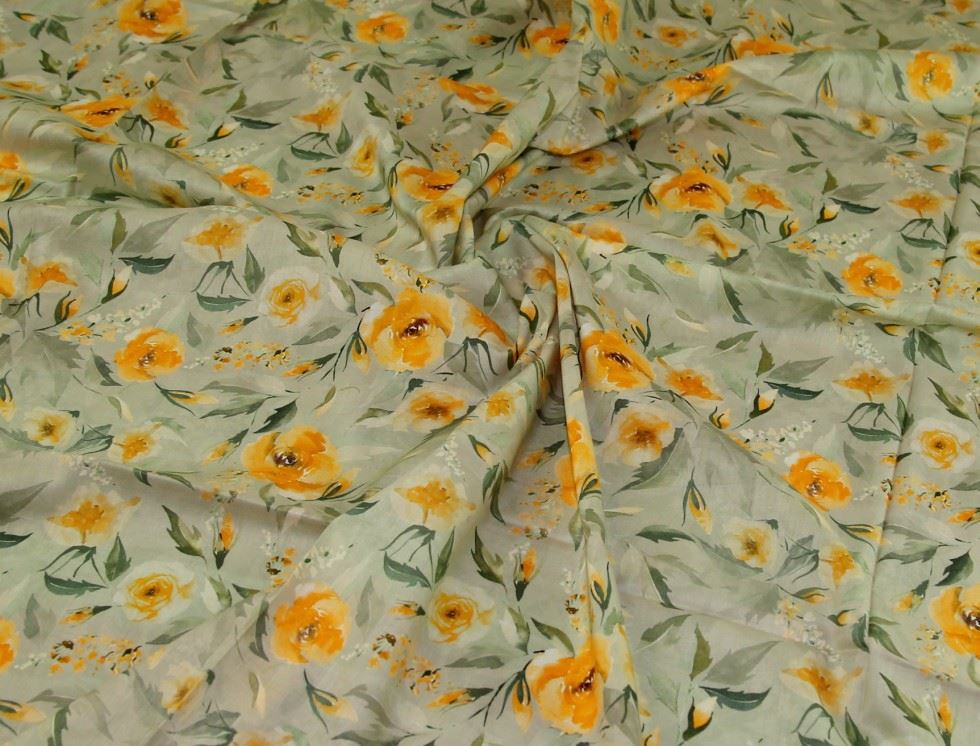 John Louden Yellow Cotton Lawn Fabric