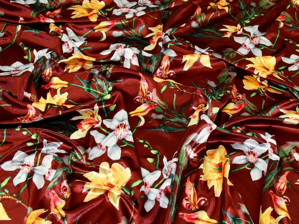 Rust Deadstock Velvet Stretch Knit Fabric