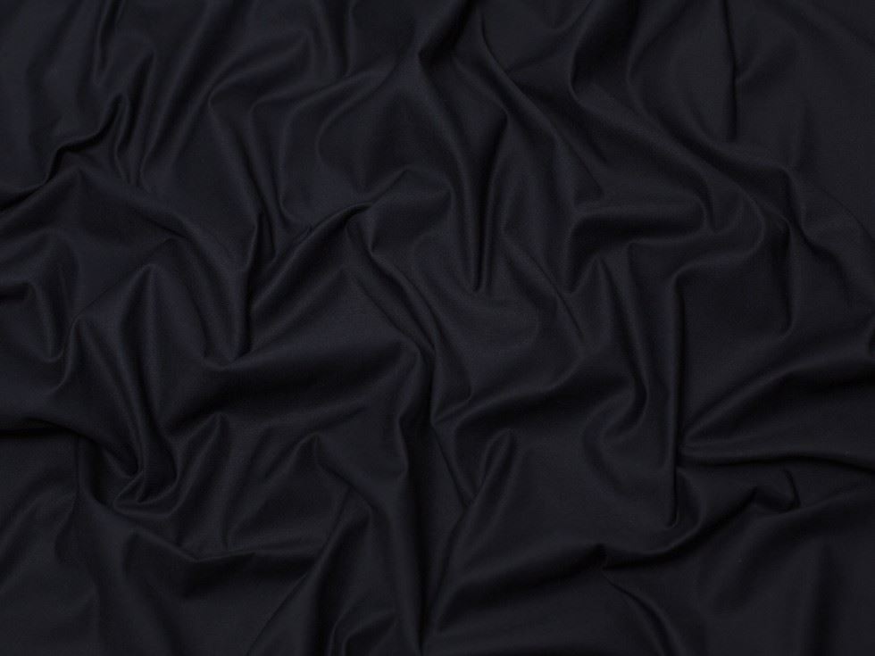 Minerva Core Range Navy Blue Woven Stretch Cotton Sateen Fabric