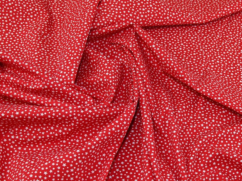 Deadstock 100% Cotton Poplin Fabric Red
 