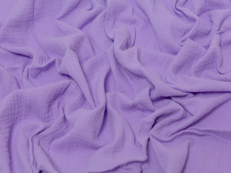 Minerva Core Range Mauve Cotton Double Gauze Fabric