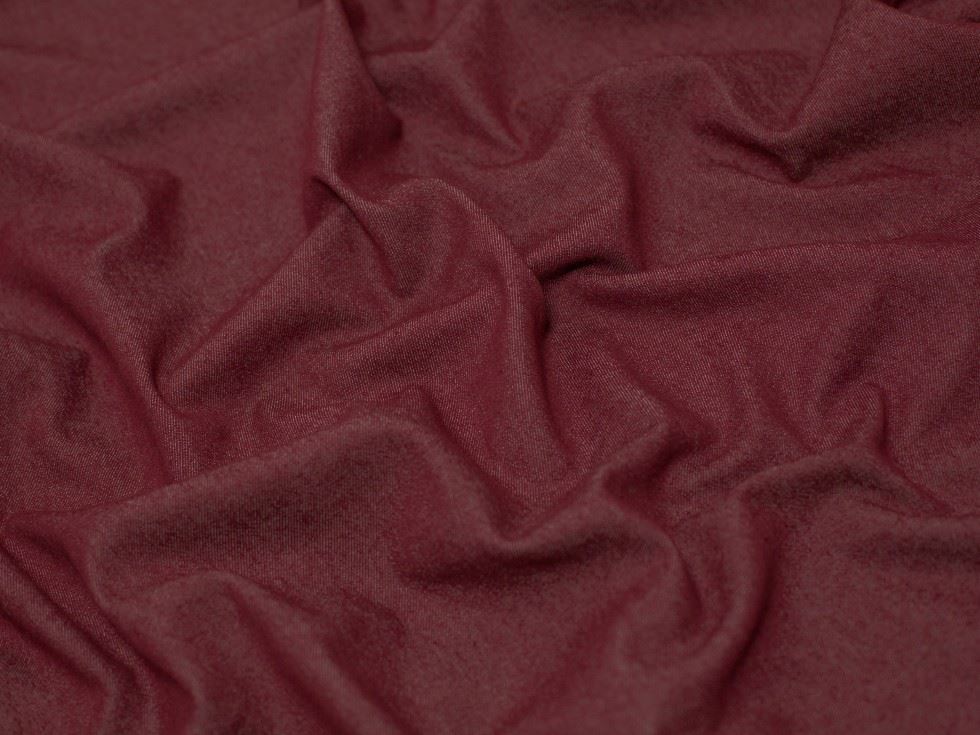 Minerva Core Range Bordeaux 280Gsm Stretch Washed Denim Fabric