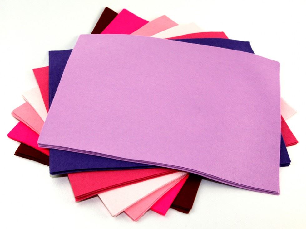 Acrylic Felt Fabric Packs Pinks & Purples
 