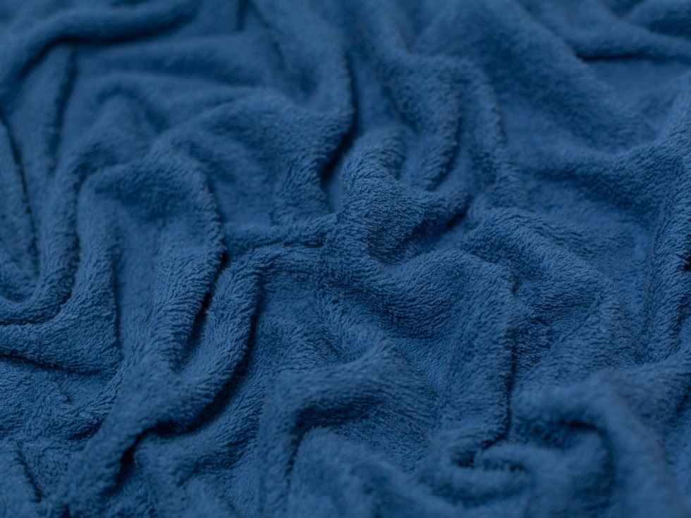 Minerva Core Range Airforce Blue Luxury Cotton Towelling Fabric