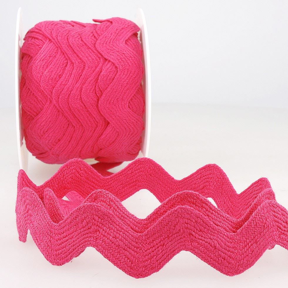Stephanoise Ric Rac Trim Fuchsia Pink
 