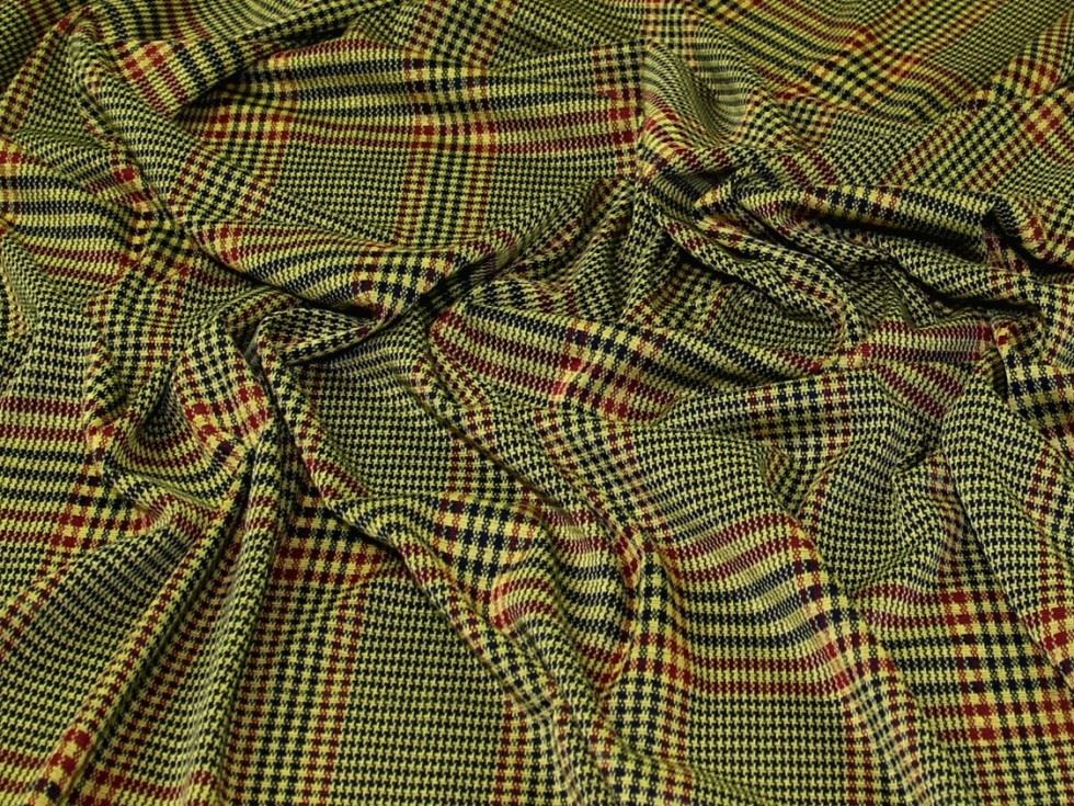Deadstock Ponte Roma Double Stretch Knit Fabric Mustard
 
