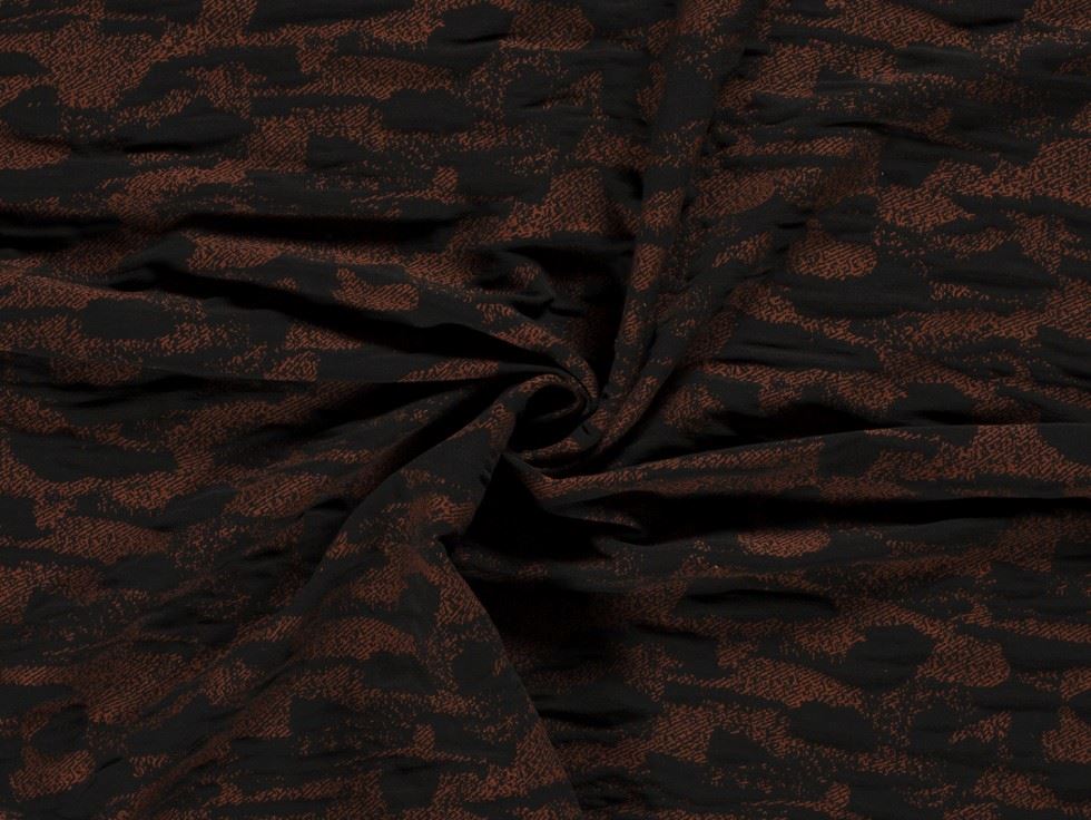Stretch Woven Viscose Bengaline Fabric Rust
 