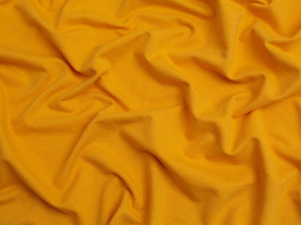 Minerva Core Range Ochre Recycled Loop Back French Terry Stretch Knit Fabric