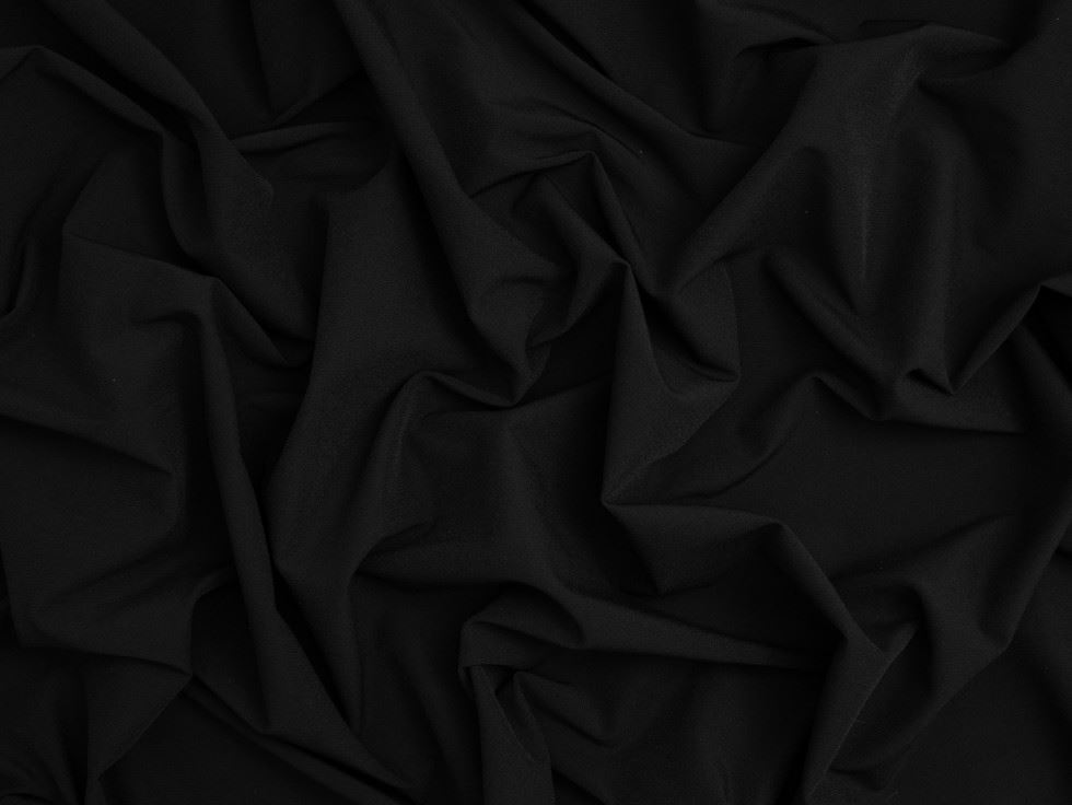 Minerva Core Range Ravello Stretch Woven Bengaline Suiting Fabric Black
 