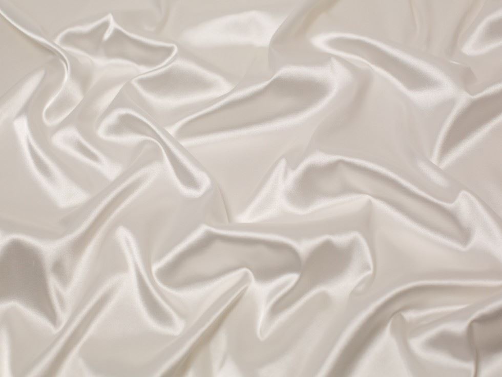 Minerva Core Range Ivory Stretch Woven Charmeuse Silky Satin Fabric