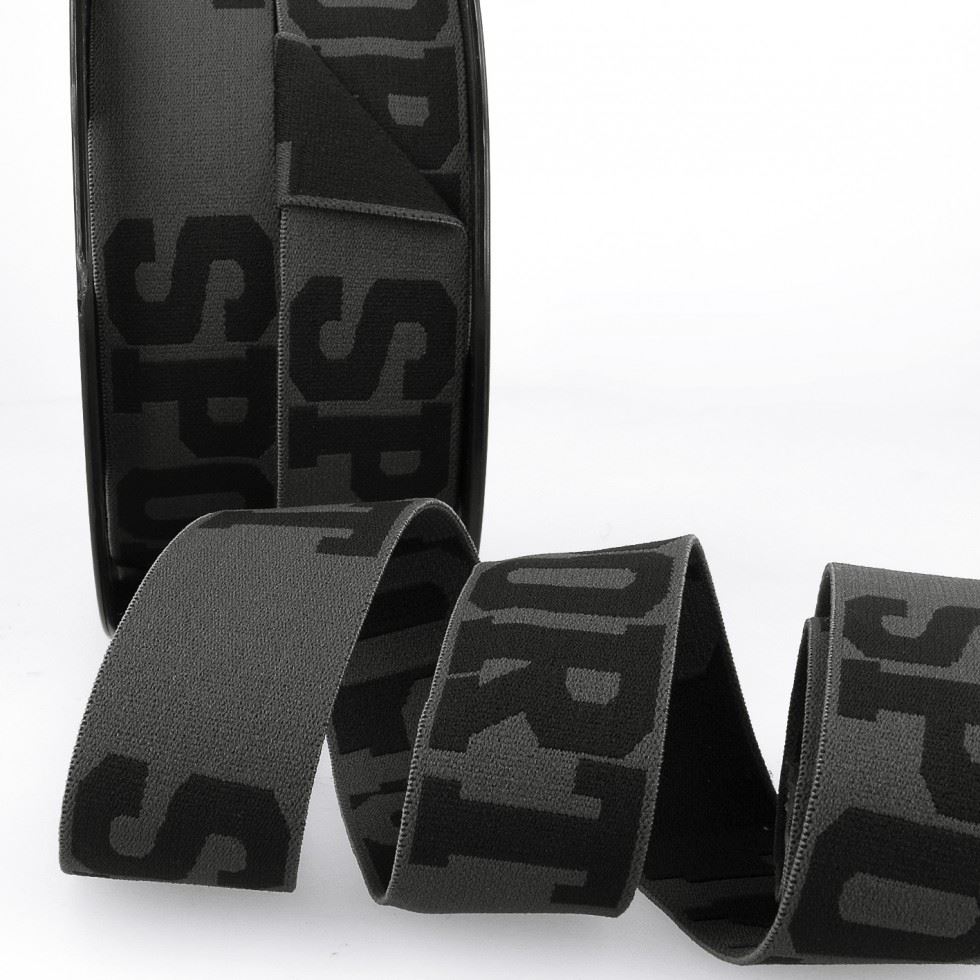 Stephanoise Sport Waistband Elastic Medium Grey Black
 