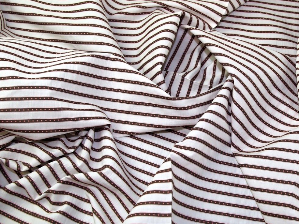 Lady McElroy Cotton Shirting Fabric Brown & Pink
 