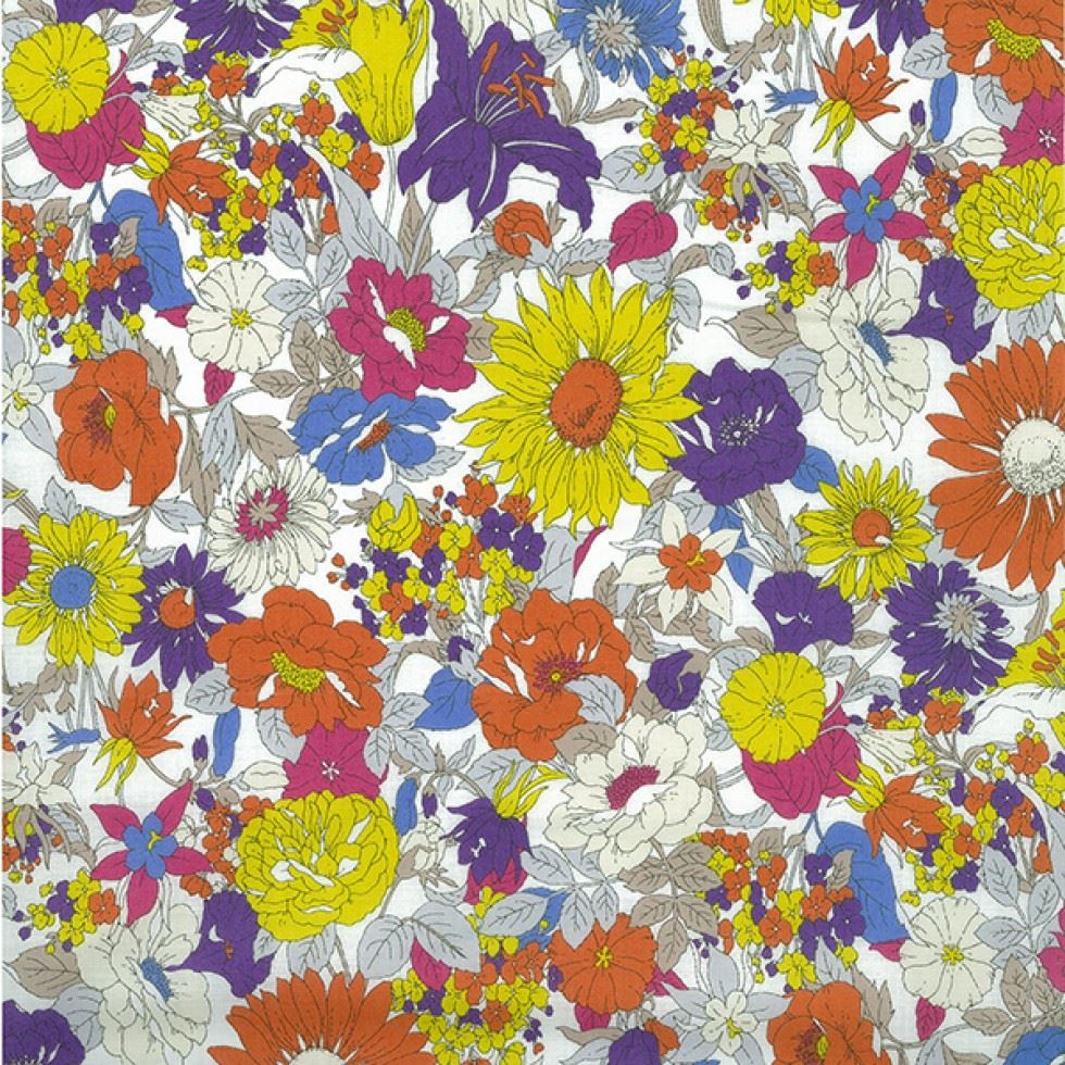 Kokka Pink Cotton Lawn Fabric