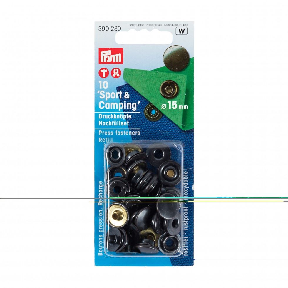 Prym Black Oxidized Sport Snaps Press Fasteners Refill