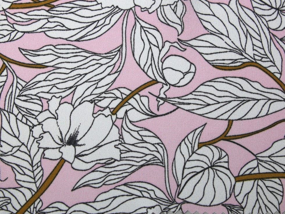 Pink Deadstock Polyester Georgette Fabric