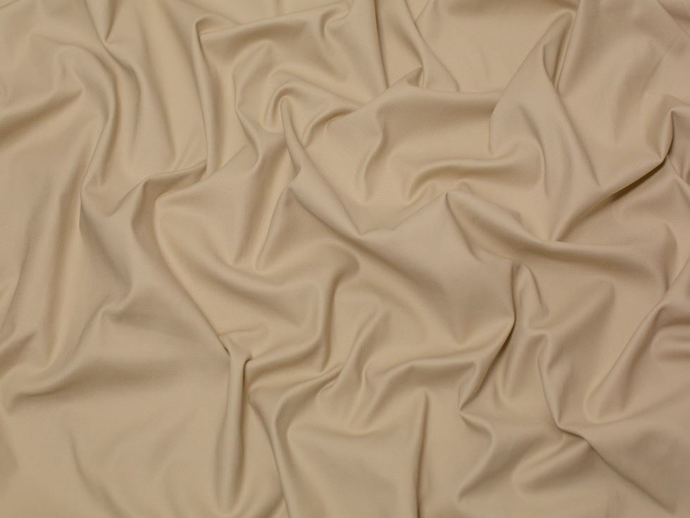 Minerva Core Range Cream Woven Stretch Cotton Sateen Fabric