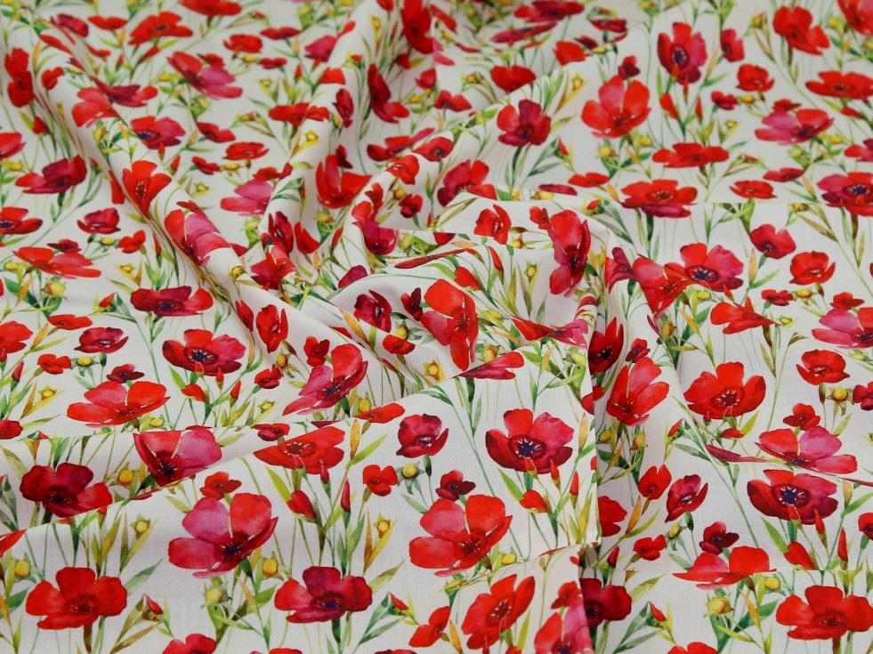 100% Craft Cotton Fabric Red
 