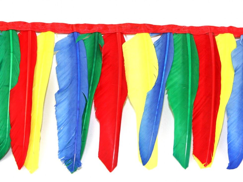 Simplicity Feather Trim Multicoloured