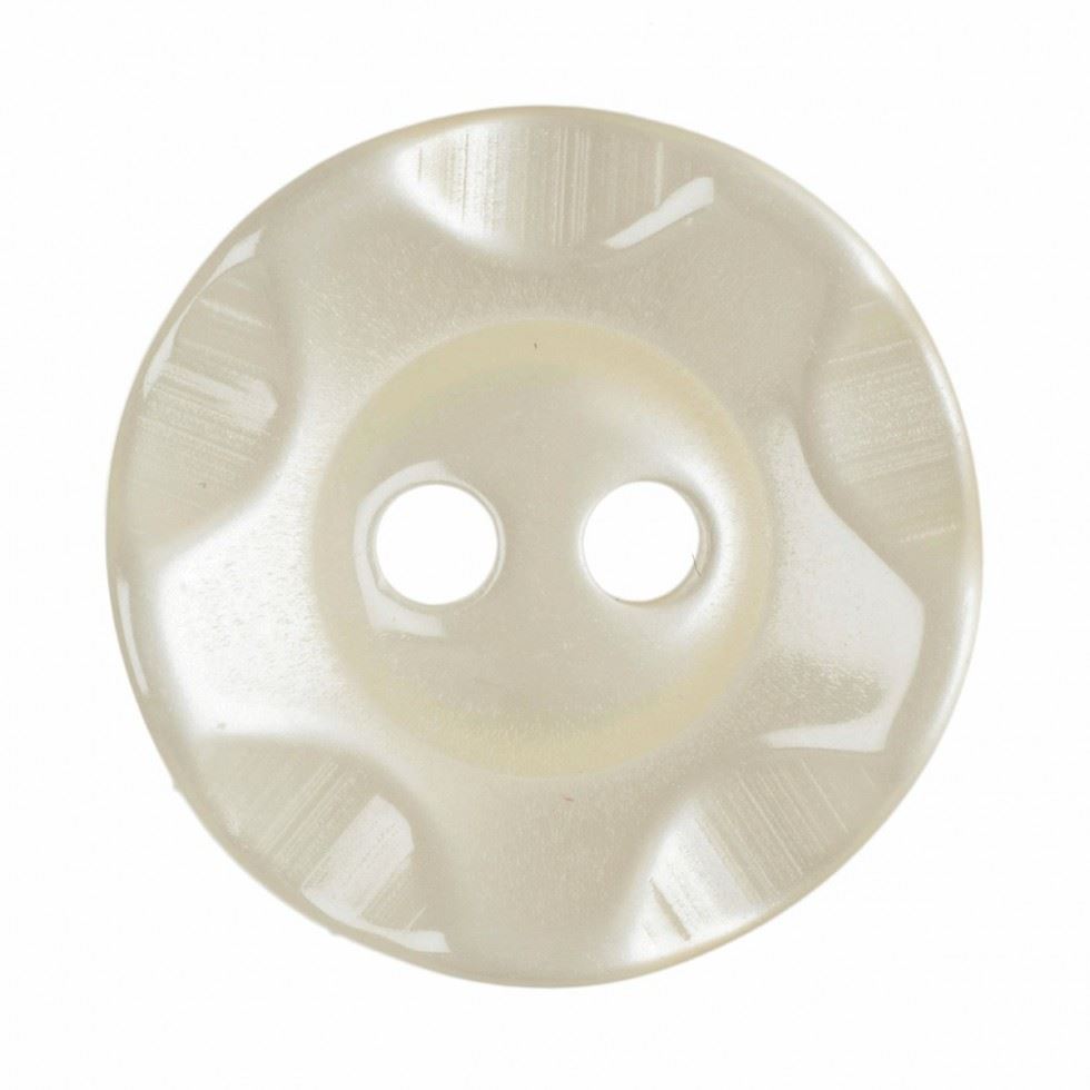 Hemline Cream Round Plastic Buttons