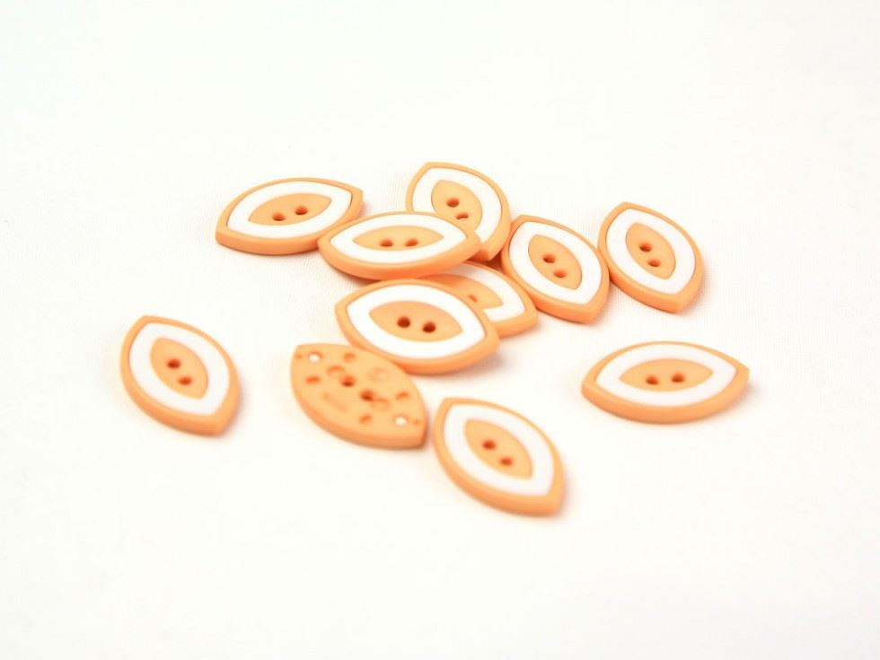 Dill Peach Two Tone Eye Buttons (Value Pack)