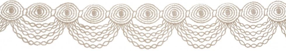 Simplicity Champagne Embroidered Lace Trim
