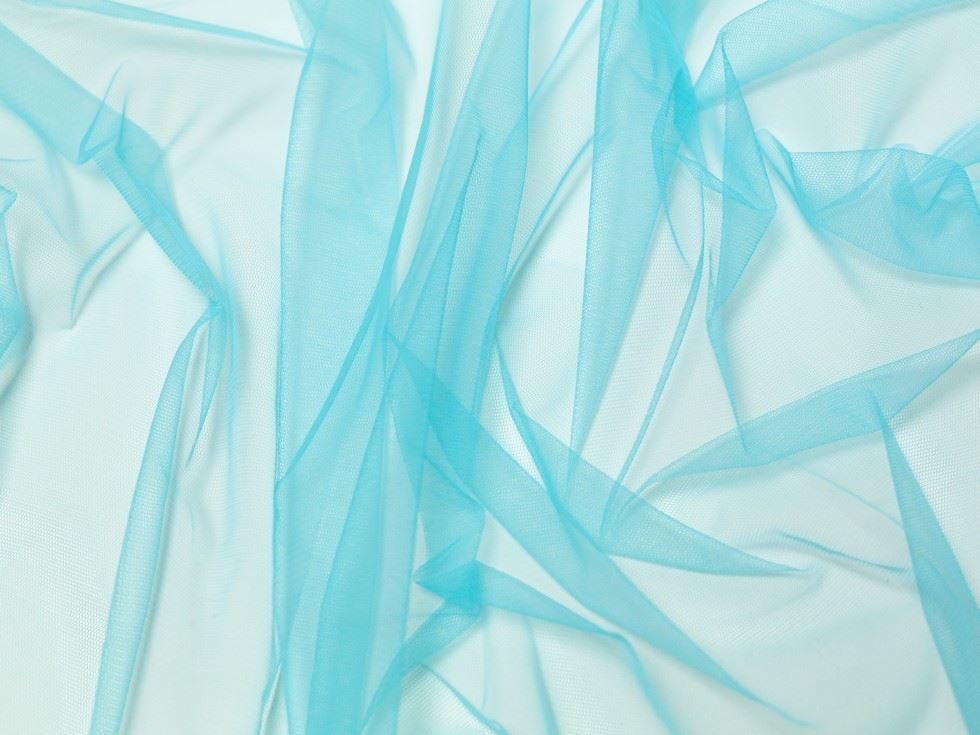 Minerva Core Range Dolce Vita Soft Italian Tulle Fabric Aqua
 