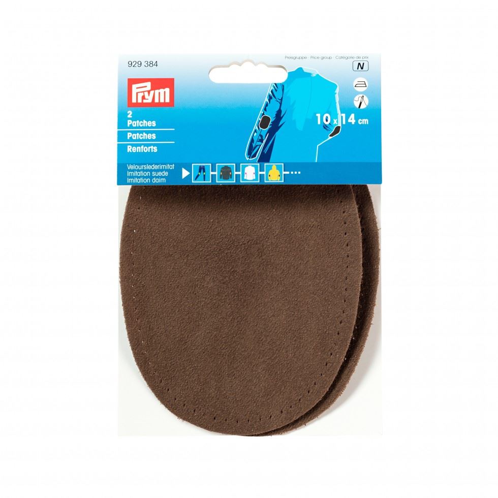 Prym Imitation Suede Elbow Patches Medium Brown
