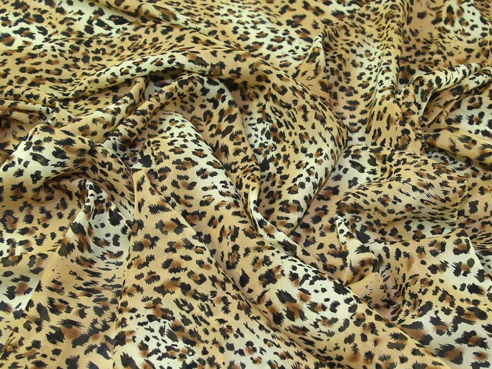 Golden Brown Deadstock Sheer Chiffon Fabric