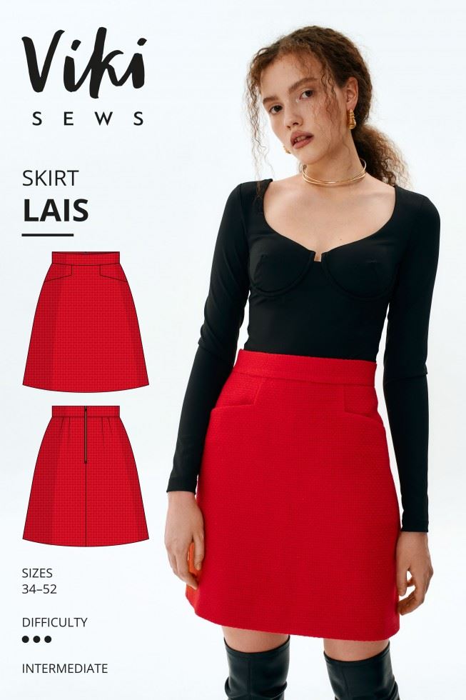 Vikisews Sewing Pattern Lais Skirt