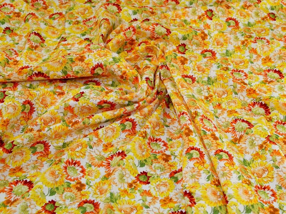 Yellow Deadstock 100% Cotton Poplin Fabric