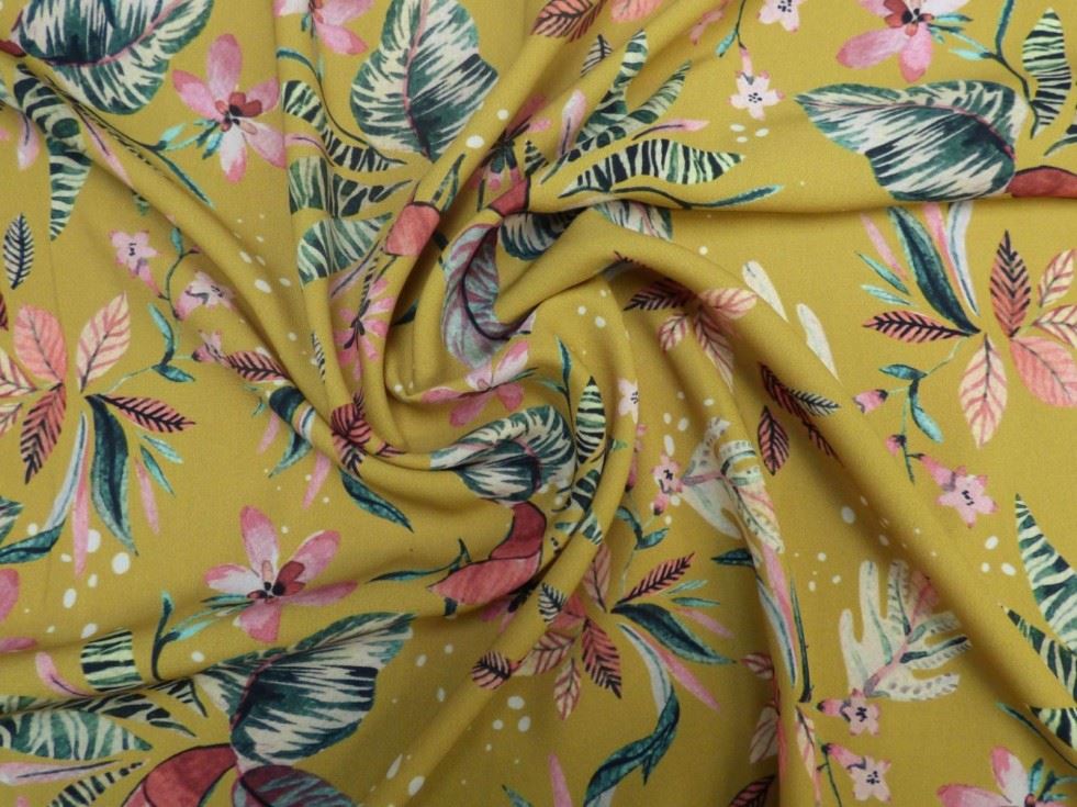 Lady Mcelroy Gold Lena Crepe Fabric