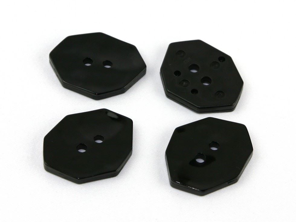 Dill Glossy Irregular Buttons (Value Pack) Black
 