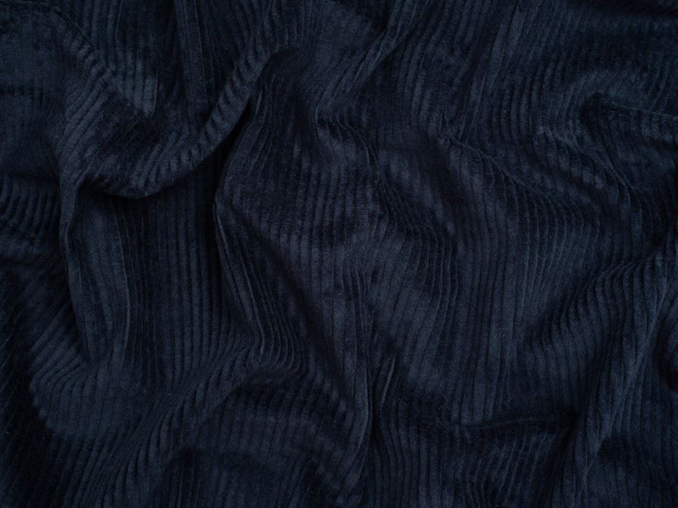 Minerva Core Range 6 Wale Stretch Woven Jumbo Cord Fabric Navy Blue
 